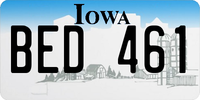 IA license plate BED461