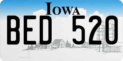 IA license plate BED520