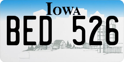 IA license plate BED526