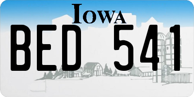 IA license plate BED541