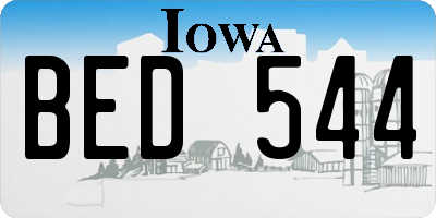 IA license plate BED544