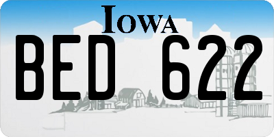 IA license plate BED622