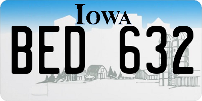 IA license plate BED632