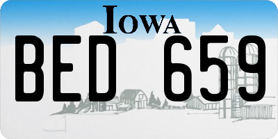 IA license plate BED659