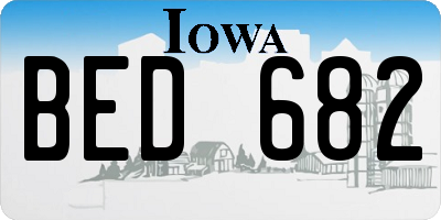 IA license plate BED682