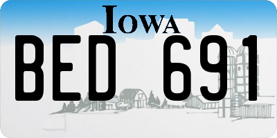 IA license plate BED691