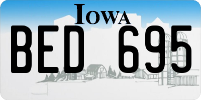 IA license plate BED695