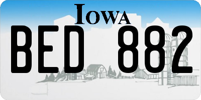 IA license plate BED882