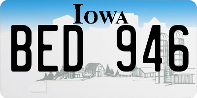 IA license plate BED946