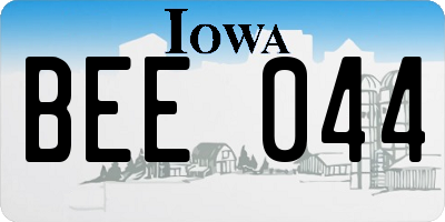 IA license plate BEE044
