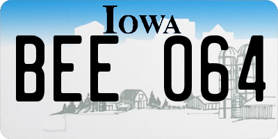 IA license plate BEE064