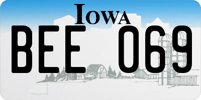 IA license plate BEE069