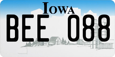IA license plate BEE088