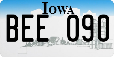 IA license plate BEE090