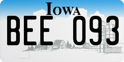 IA license plate BEE093