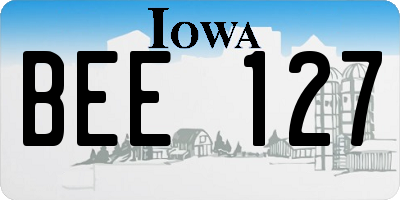 IA license plate BEE127