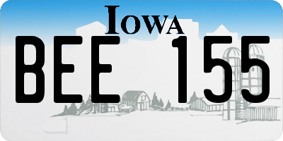 IA license plate BEE155