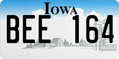 IA license plate BEE164