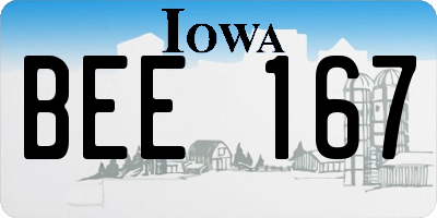 IA license plate BEE167
