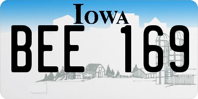 IA license plate BEE169