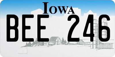 IA license plate BEE246
