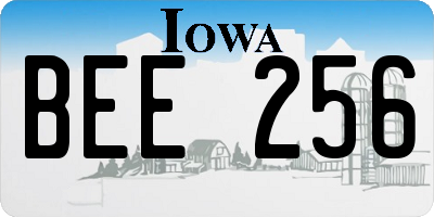IA license plate BEE256