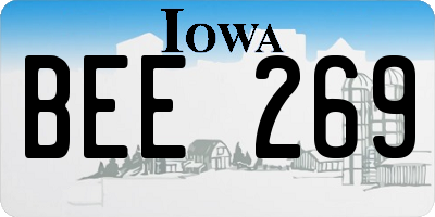 IA license plate BEE269