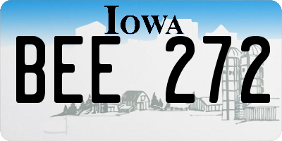 IA license plate BEE272