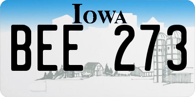 IA license plate BEE273