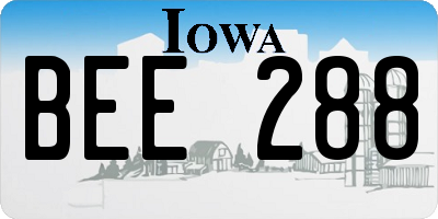 IA license plate BEE288