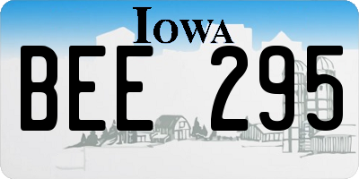 IA license plate BEE295