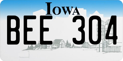 IA license plate BEE304