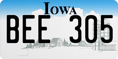 IA license plate BEE305