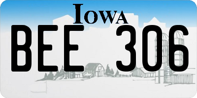 IA license plate BEE306