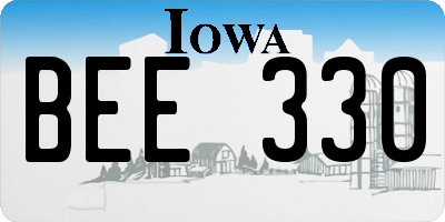 IA license plate BEE330