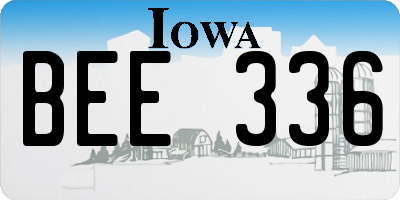 IA license plate BEE336