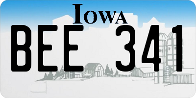 IA license plate BEE341