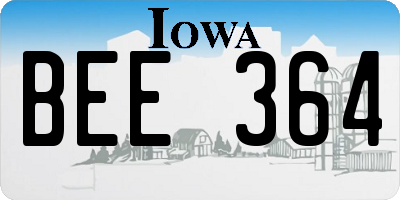 IA license plate BEE364