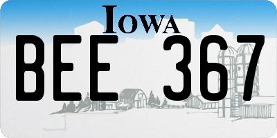 IA license plate BEE367