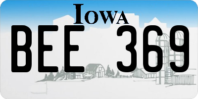 IA license plate BEE369