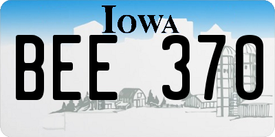 IA license plate BEE370