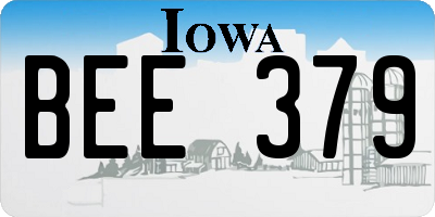 IA license plate BEE379