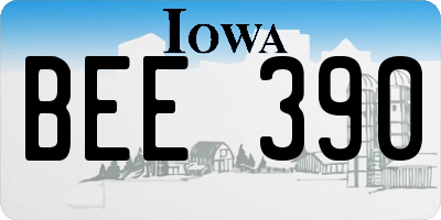 IA license plate BEE390