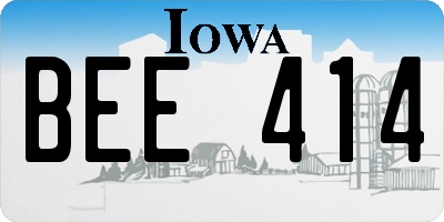 IA license plate BEE414