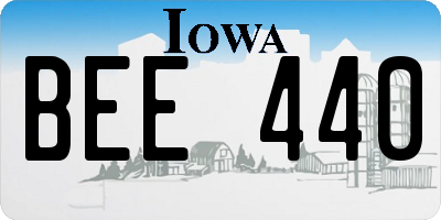 IA license plate BEE440