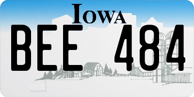 IA license plate BEE484