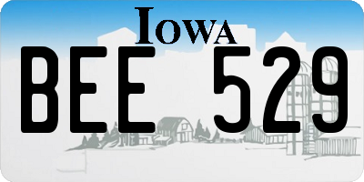 IA license plate BEE529