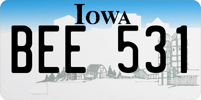 IA license plate BEE531