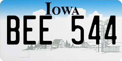 IA license plate BEE544