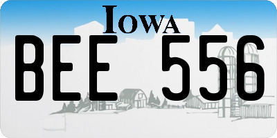 IA license plate BEE556